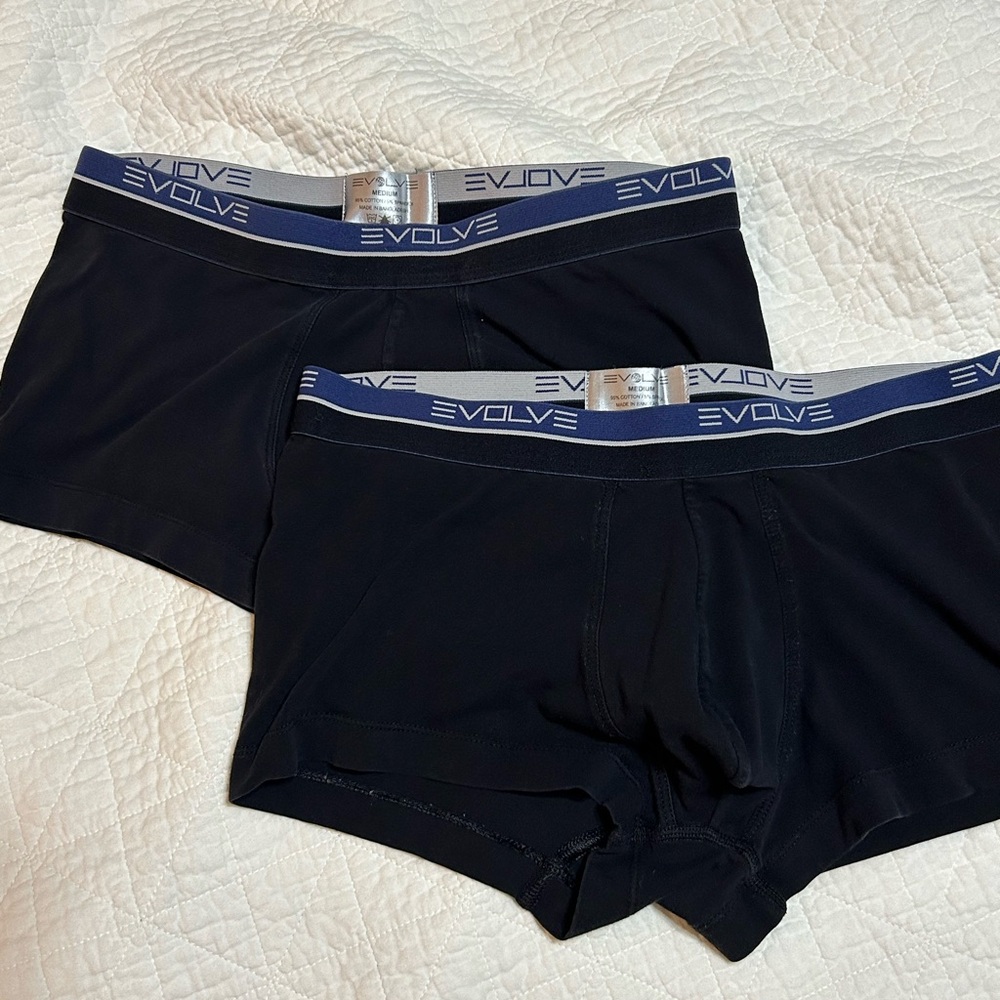 Evolve Black Boxer Briefs Modern Minimalist Style